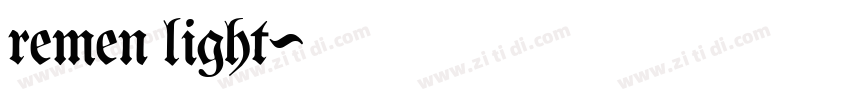 remen light字体转换
